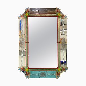 Venetian Multi-Colored Murano Glass Mirror
