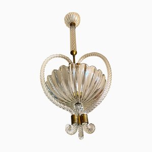 Lampadario o lanterna Art Déco di Ercole Barovier, Italia, anni '40