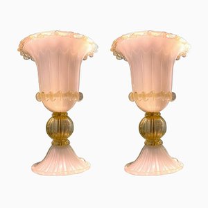 Murano Glass Table Lamps, Set of 2