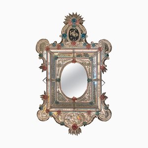 Specchio veneziano in vetro di Murano