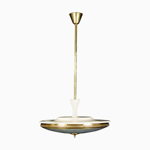 Mid-Century Ceiling Fixture or Pendant by Luigi Brusotti, Italy, 1940s