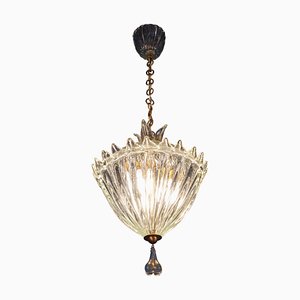 Farol italiano Art Déco de Barovier & Toso, años 40