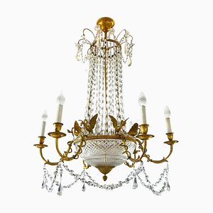 Empire Gilt Bronze and Cut Crystal Chandelier, 1815