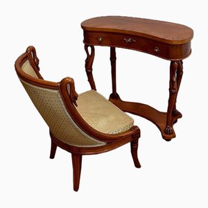 Dressing Table and Chair, 1950s, Set of 2