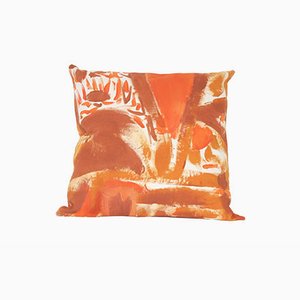 Rust Two Hue Painted Floor Cushion by Naomi Clark for Fort Makers