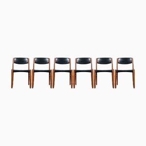 Vintage Teak Dining Chairs from Glostrup Denmark, 1960s, Set of 6