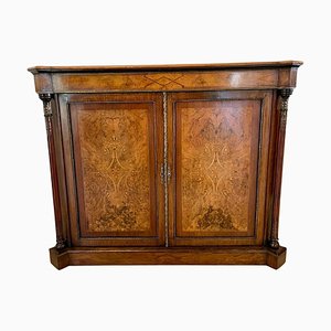 Victorian Inlaid Burr Walnut Side Cabinet