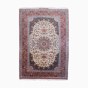 Dark Red Rug with Medallion and Border