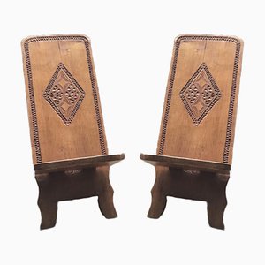 Set of Hand Carved Chair, Cuba, 1960s