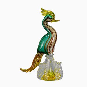 Murano Glasskulptur eines Paradiesvogels, 1960er