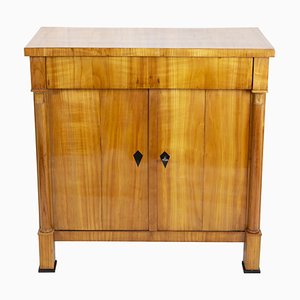 Early 19th Century Biedermeier Cherrywood Half Cabinet or Chest of Drawers