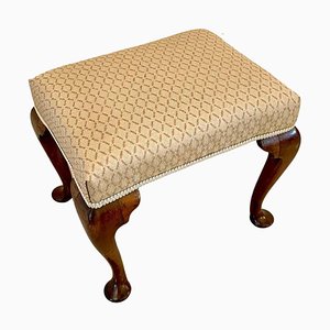 Sgabello vittoriano antico in noce, XIX secolo