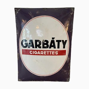Enamel Sign Garbaty Cigarettes, 1920s