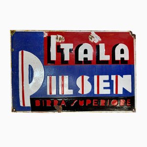 Panneau Itala Pilsen, Italie, 1920s
