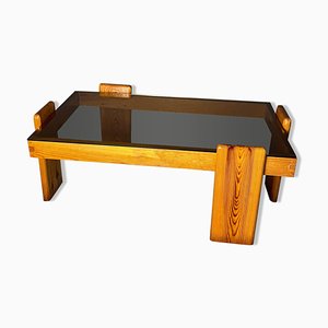 Pin Coffee Table with Glass Tray