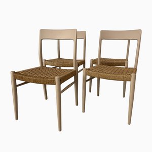 Bemalte Dänische Stühle, 4er Set