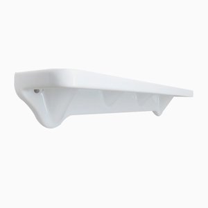 Bathroom Tray Wall Console in Porcelain White, 1950s