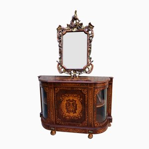 Boulle mit Barock Spiegel, 1900er, 2er Set