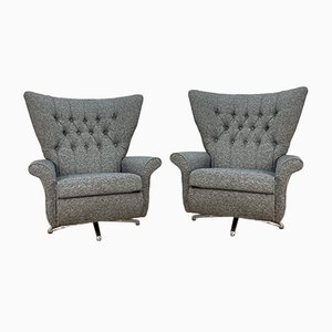 Mid-Century Swivel Chairs, Set of 2