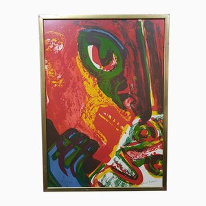 Bengt Lindström, Large Abstract Hand Signed Lithograph, 1970s