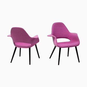 Lilac Organic Chairs by Charles Eames & Eero Saarinen, Set of 2