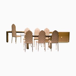 Dining Room Set by Alain Delon, Set of 10