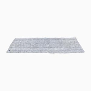 Tapis de Couloir Oushak Kilim Vintage Fait Main en Laine Grise