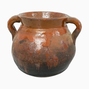 Jarrón español tradicional de cerámica de principios del siglo XX