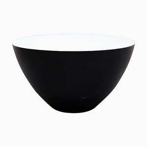 Mid-Century Modern Black Steel Krenit Bowl from Normann, 1970s