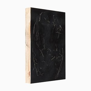 Adrian, Abstraktes Gemälde auf Holz, 2018