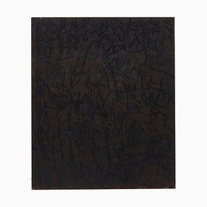 Adrian, Pintura abstracta contemporánea sobre madera, 2018