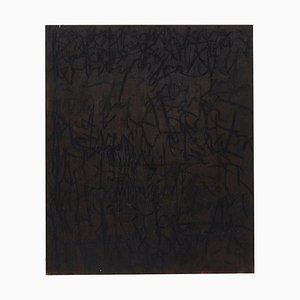Adrian, Pintura abstracta contemporánea sobre madera, 2018