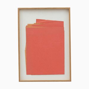 Oeuvre d'Art Contemporaine en Papier Rouge par Sandro