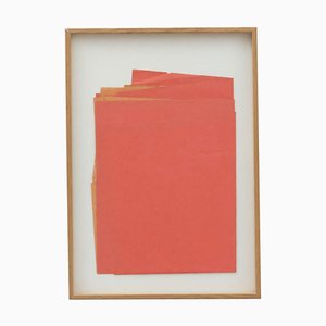 Opera d'arte contemporanea in carta rossa di Sandro