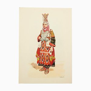 Dessin Illustré de Robes Nationales de Macédoine, 1963