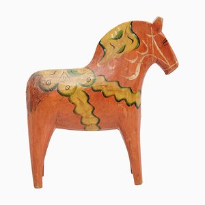 Swedish Folk Wooden Horse Toy, 1920s