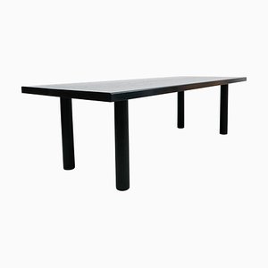 Solid Ash Wood & Black Lacquered Dining Table by Le Corbusier for Dada Est.