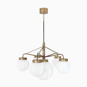 Klyfta 6L Raw Brass Ceiling Lamp by Johan Carpner for Konsthantverk