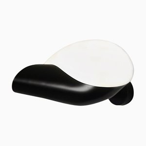 Mid-Century Modern Black Conche Wall Lamp by Serge Mouille