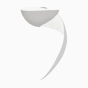 Weiße Mid-Century Modern Flame Wandlampe von Serge Mouille