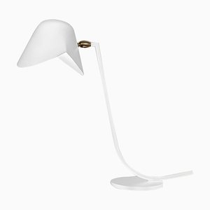 Lámpara de mesa Antony Mid-Century moderna en blanco de Serge Mouille