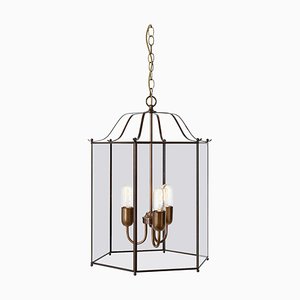 Large Glimminge Oxidized Brass Ceiling Lamp with 3 Arms from Konsthantverk