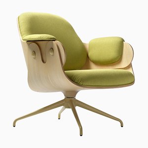 Ash Low Lounge Armchair with Pistachio Upholstery by Jaime Hayon