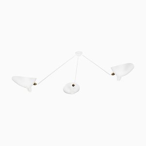 Lampe Araignée Blanche Moderne avec Trois Bras Fixes par Serge Mouille