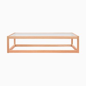 Embassy Kirk T83 Coffee Table in Oak & Clear Glass by Peter Ghyczy