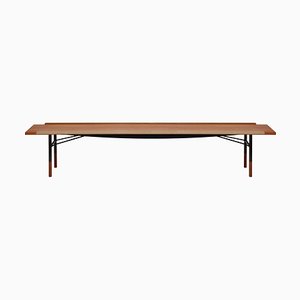 Large Table Bench in Wood and Brass by Finn Juhl