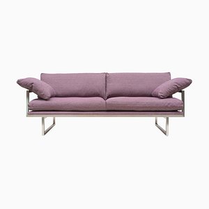 Urban Brad Gp01 Sofa in Stainless Steel & Violet Fabric by Peter Ghyczy