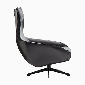 Cab Lounge Chair in Tubular Steel and Leather Upholstery by Mario Bellini for Cassina