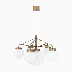 Klyfta 6L Raw Brass Ceiling Lamp by Johan Carpner for Konsthantverk