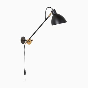 KH#1 Black Wall Lamp with Long Arm by Sabina Grubbeson for Konsthantverk
